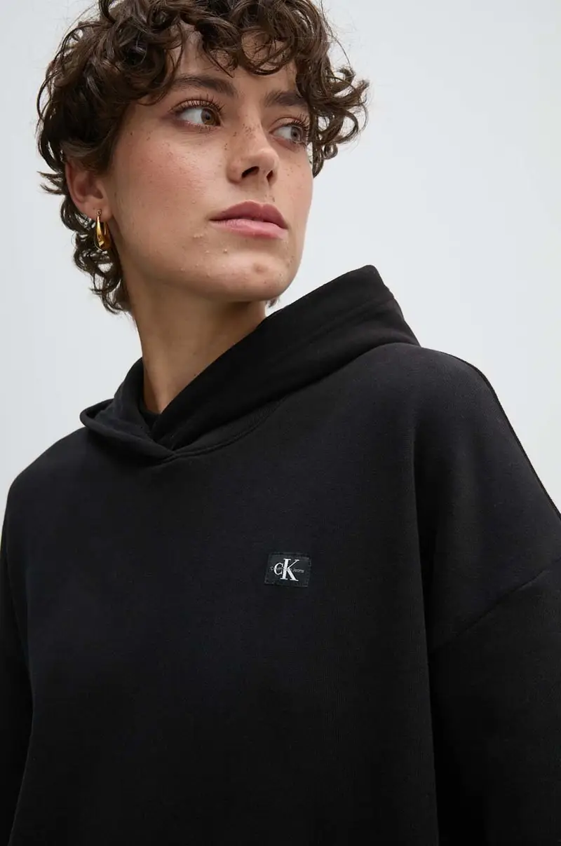 felpa in cotone Nero miniatura 4