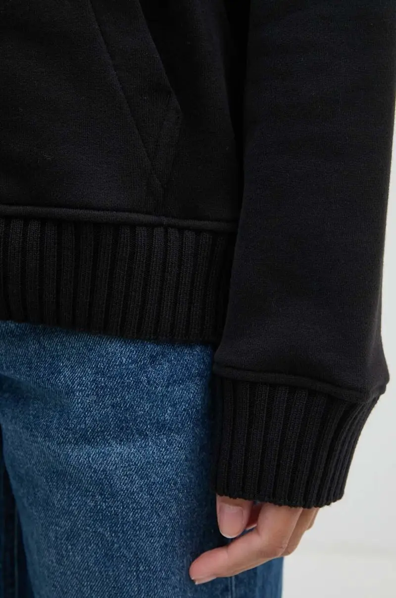 felpa in cotone Nero miniatura 5