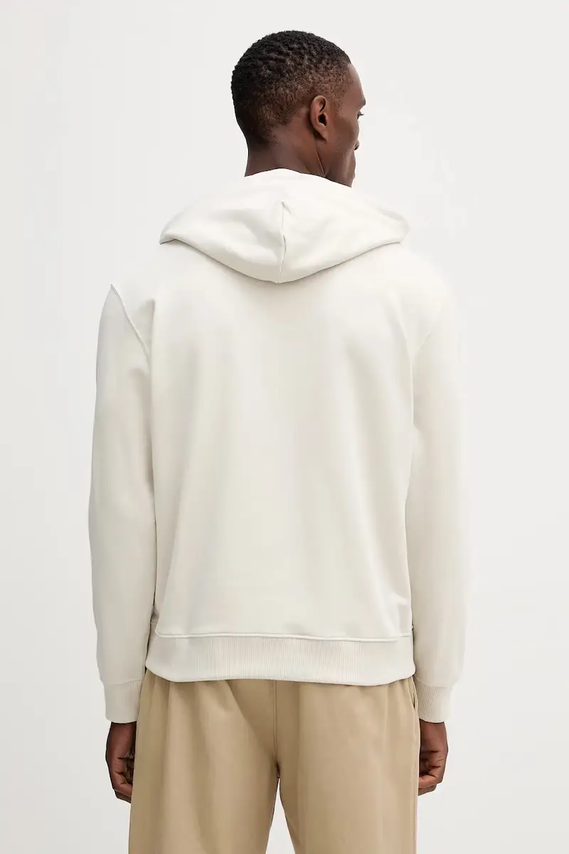 felpa in cotone uomo colore beige con cappuccio LV04RC297G miniatura 3