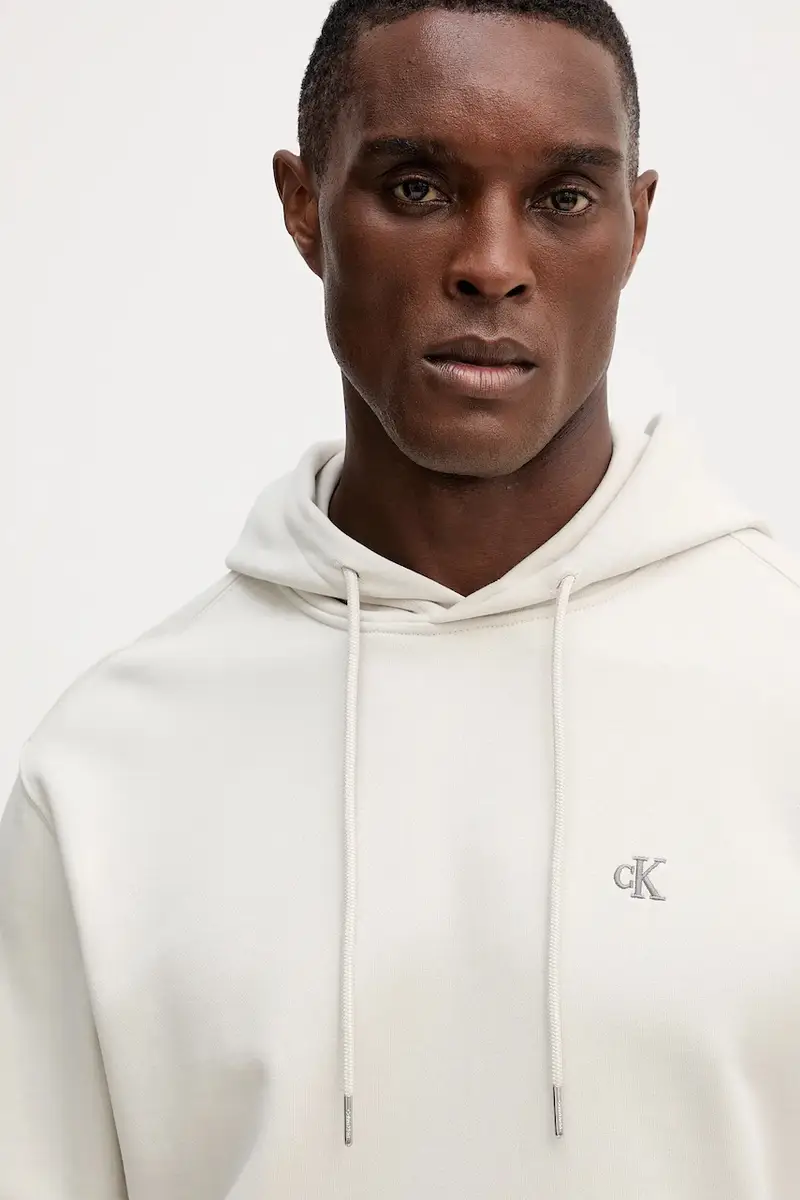 felpa in cotone uomo colore beige con cappuccio LV04RC297G miniatura 4