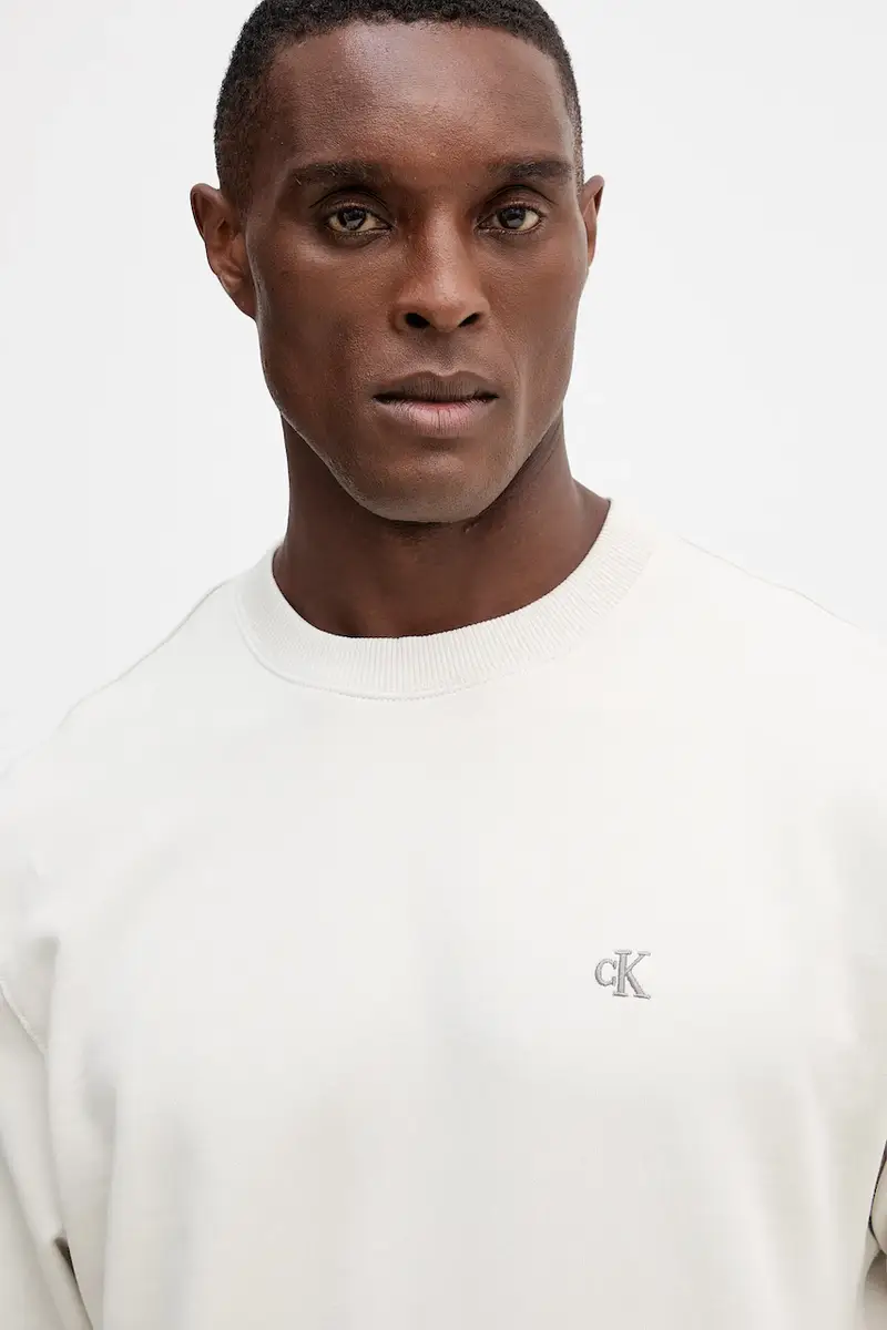 felpa in cotone uomo colore beige LV04RC296G miniatura 4