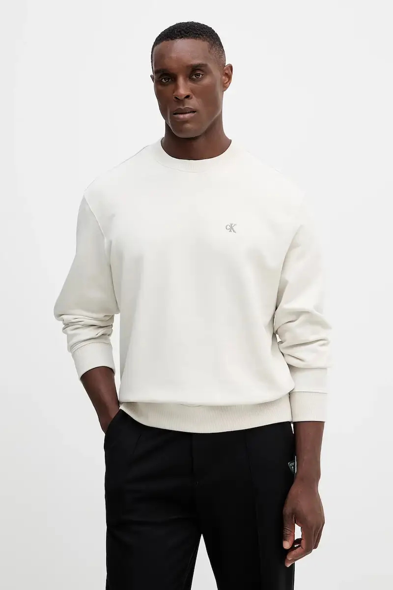 felpa in cotone uomo colore beige LV04RC296G