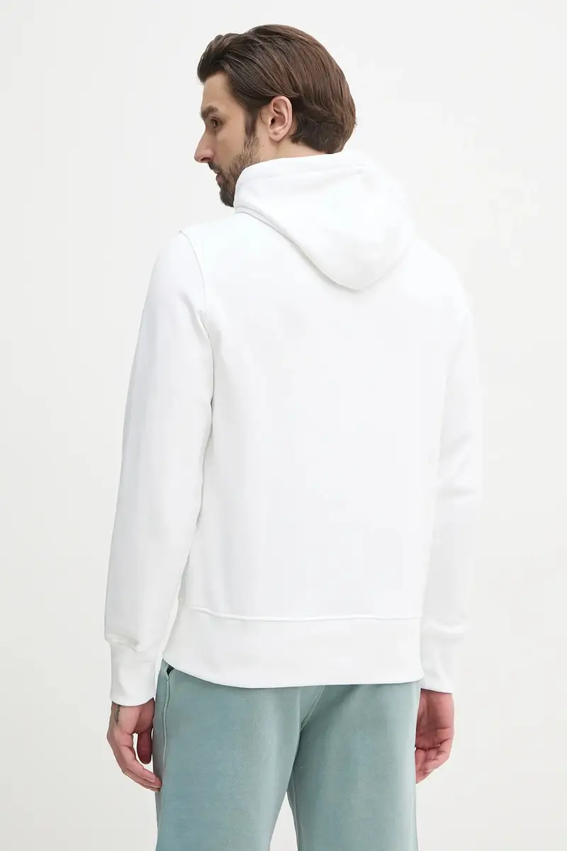felpa in cotone uomo colore bianco con cappuccio J30J327525 miniatura 3
