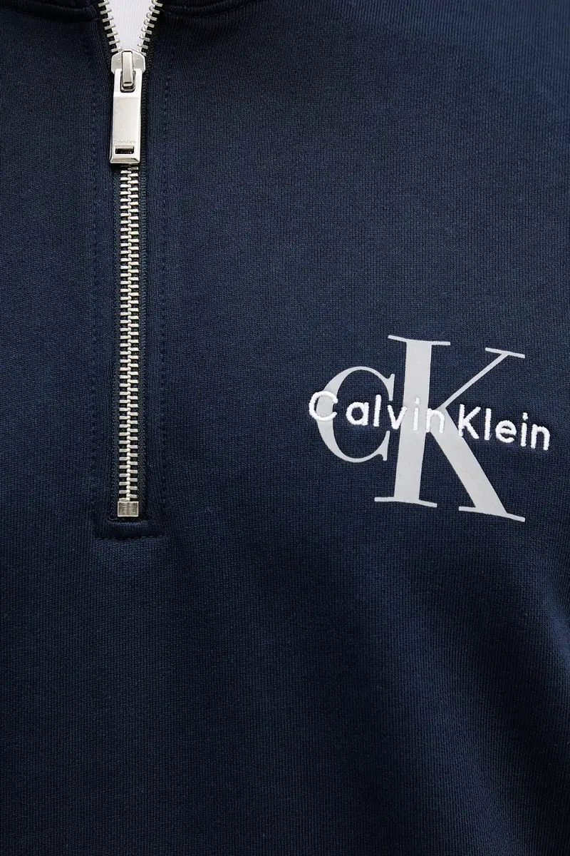 felpa in cotone uomo colore blu navy con applicazione LV04RD244G miniatura 5