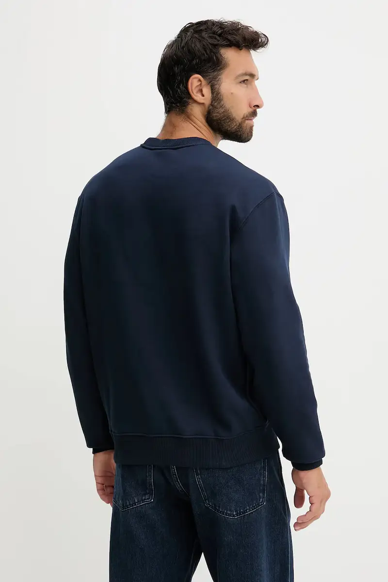 felpa in cotone uomo colore blu navy LV04RC296G miniatura 2