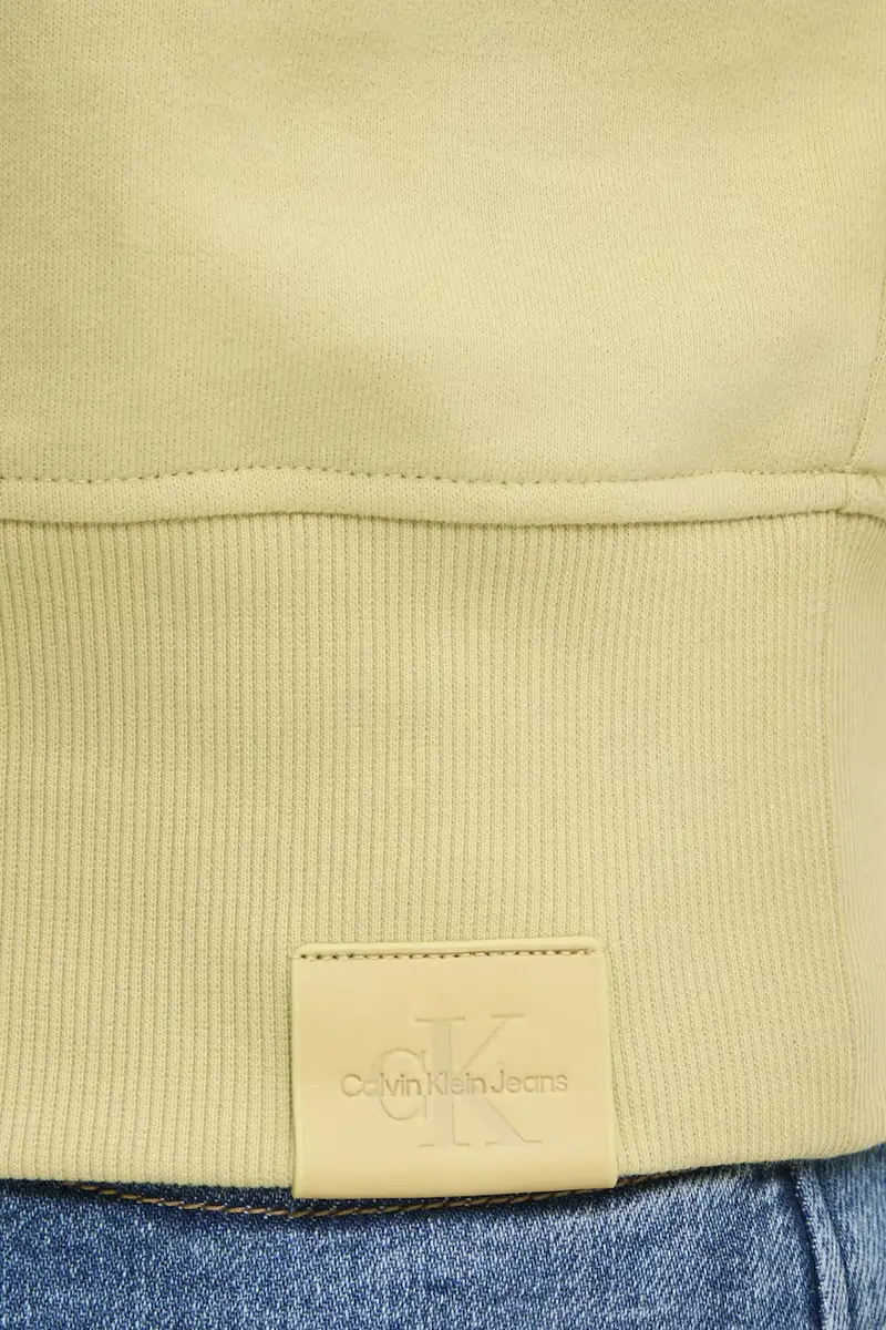 felpa in cotone uomo colore giallo con cappuccio J30J326748 miniatura 5