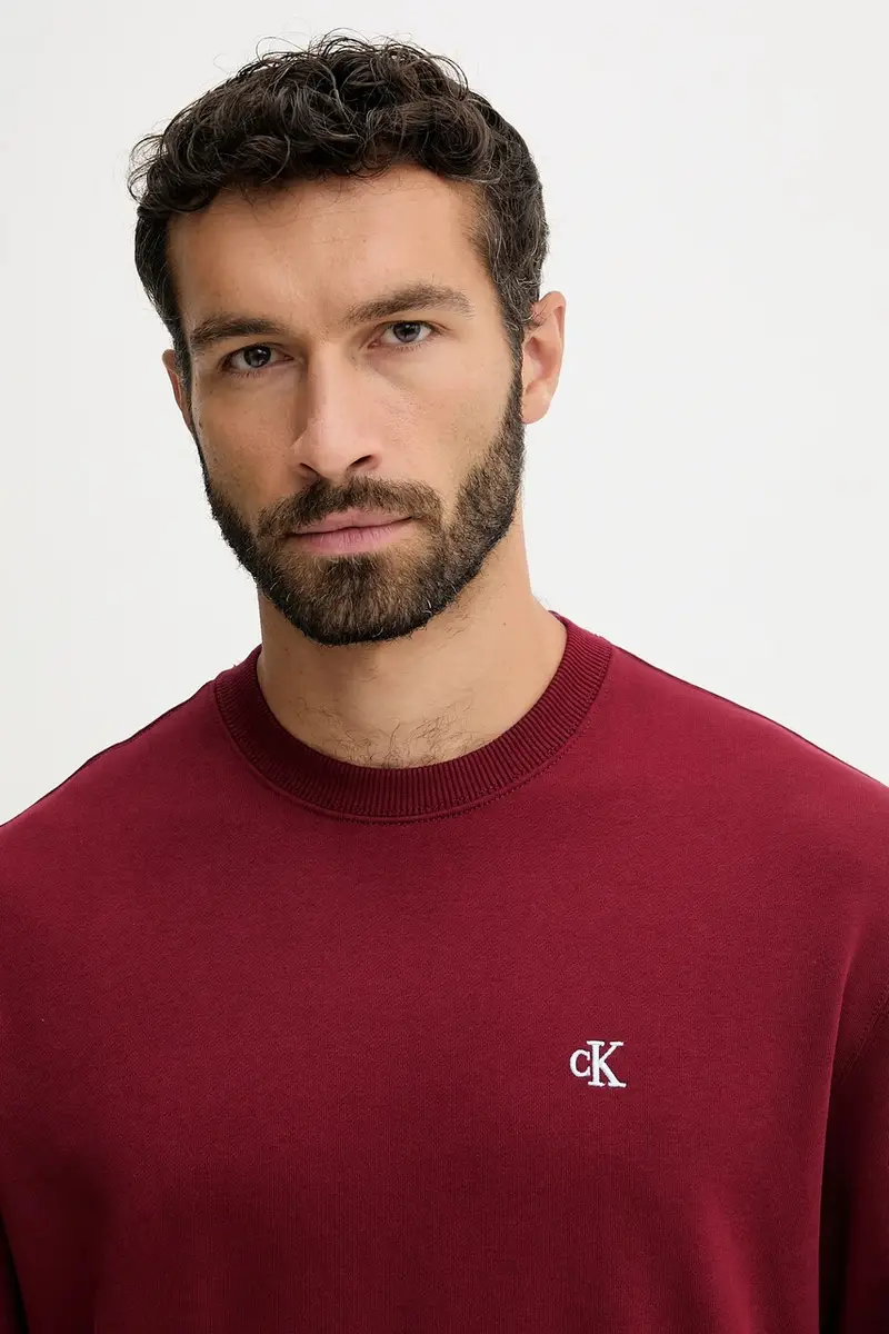 felpa in cotone uomo colore granata LV04RC296G miniatura 3