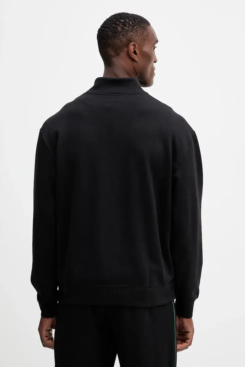 felpa in cotone uomo colore nero con applicazione LV04RD244G miniatura 3