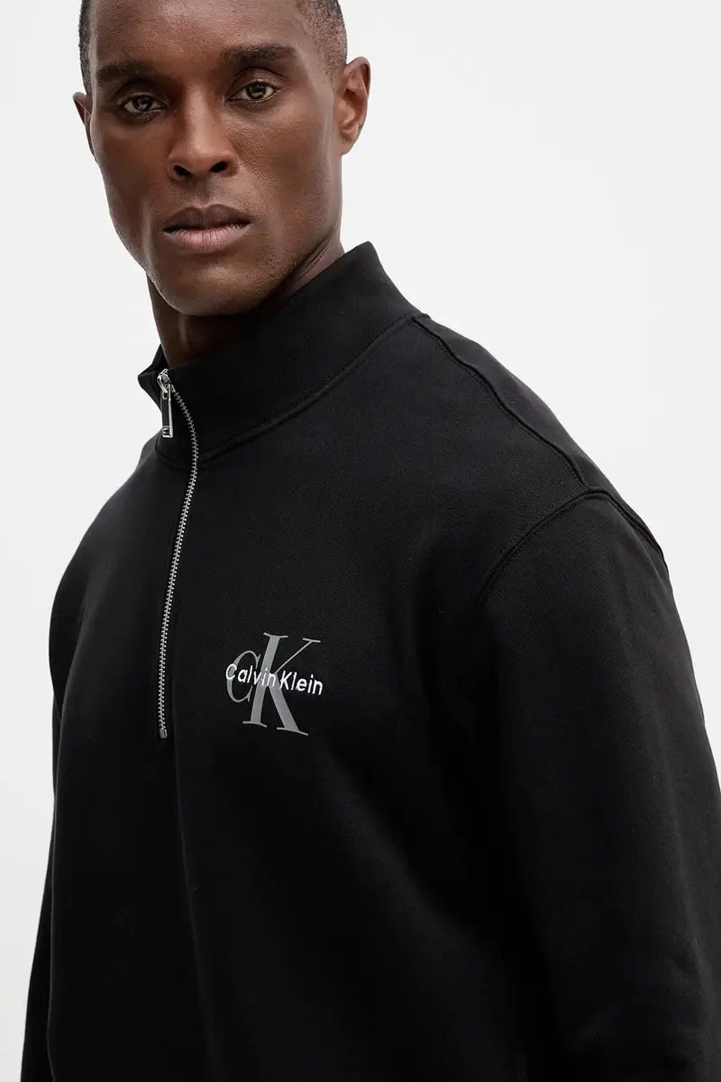 felpa in cotone uomo colore nero con applicazione LV04RD244G miniatura 4