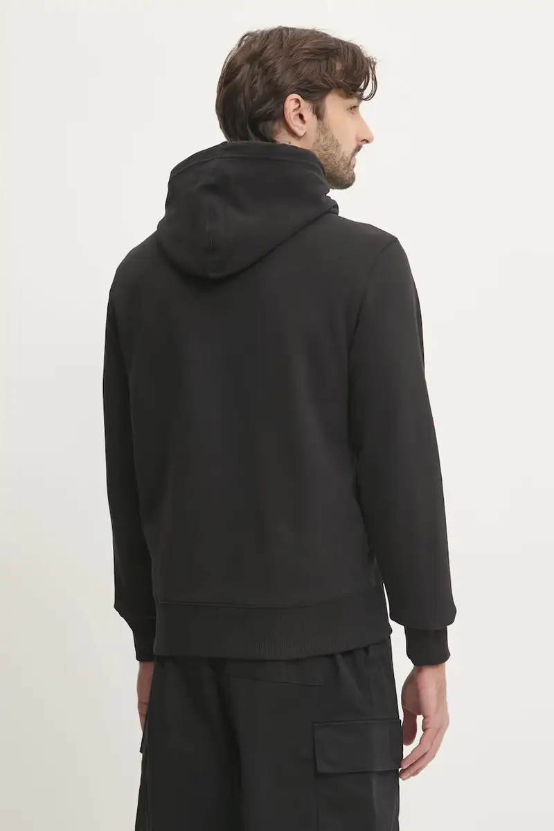 felpa in cotone uomo colore nero con cappuccio J30J327113 miniatura 3