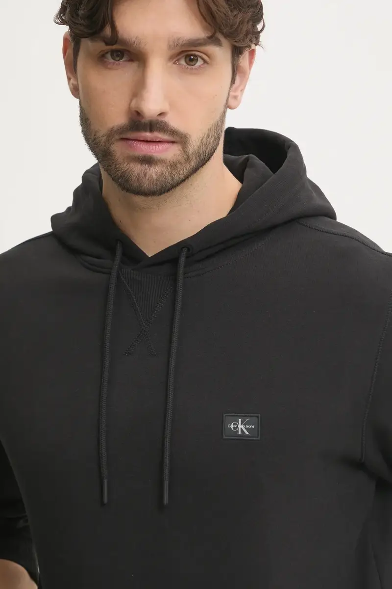 felpa in cotone uomo colore nero con cappuccio J30J327113 miniatura 4