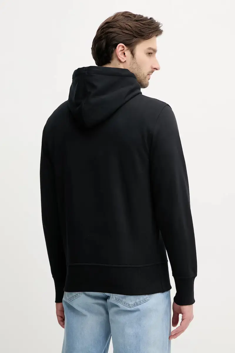 felpa in cotone uomo colore nero con cappuccio J30J327520 miniatura 3