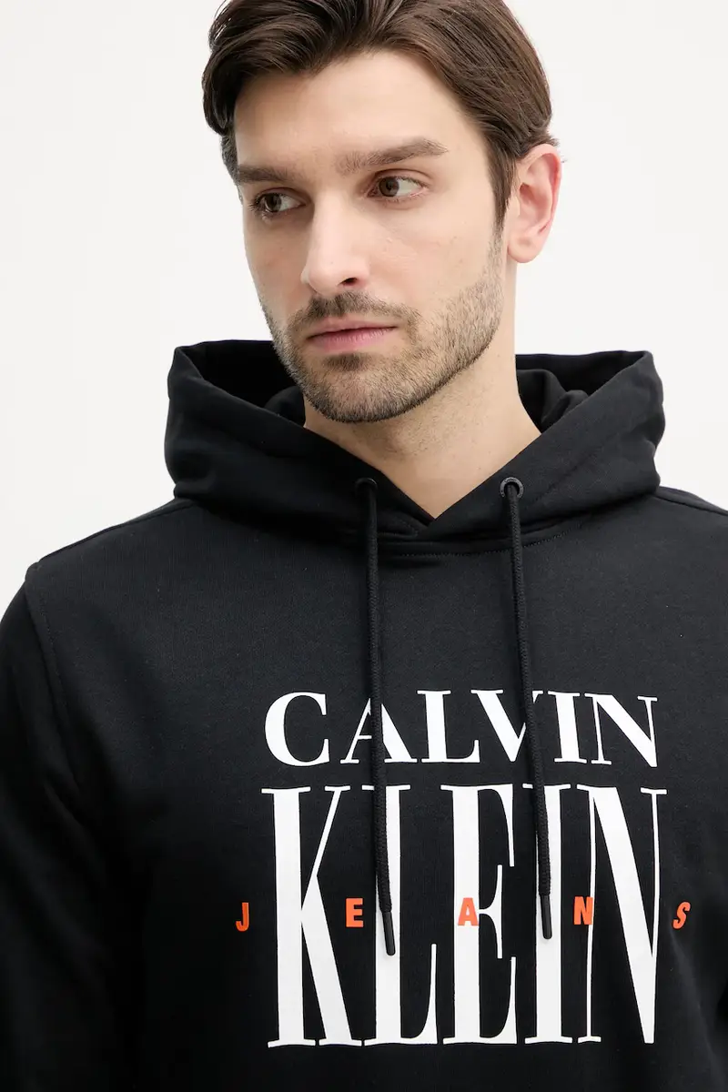 felpa in cotone uomo colore nero con cappuccio J30J327520 miniatura 4