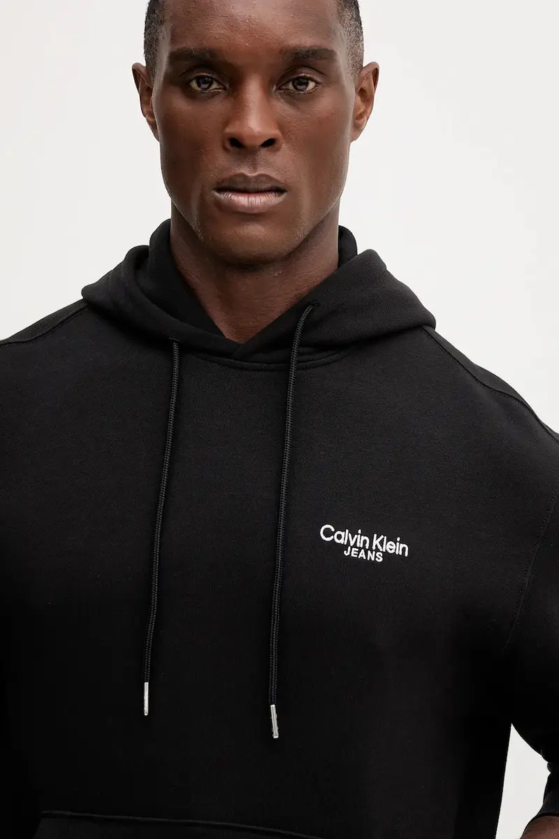 felpa in cotone uomo colore nero con cappuccio LV04RD002G miniatura 4