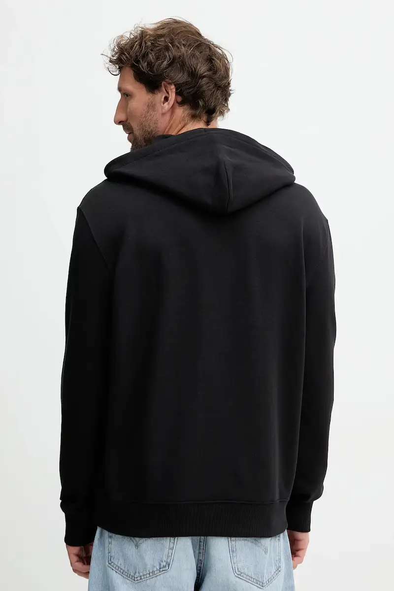 felpa in cotone uomo colore nero con cappuccio LV04RD259G miniatura 3