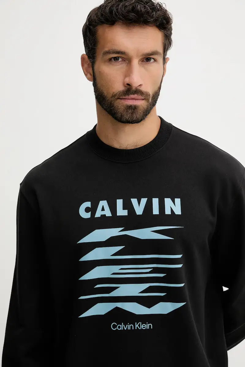 felpa in cotone uomo colore nero LV04RD256G miniatura 3