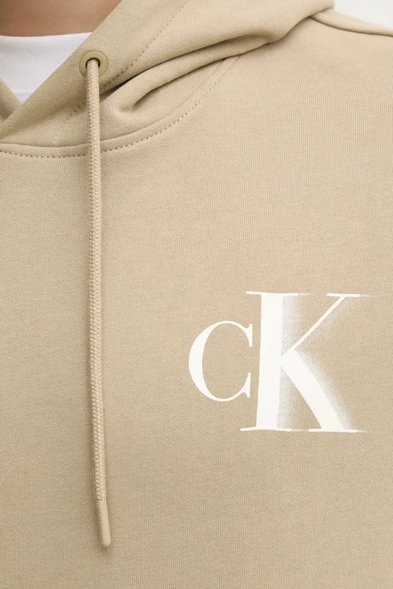 felpa in cotone uomo colore verde con cappuccio J30J327476 miniatura 5