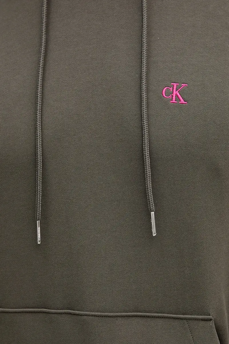 felpa in cotone uomo colore verde con cappuccio LV04RC297G miniatura 5