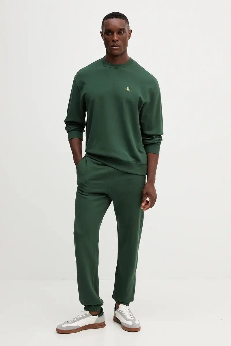 felpa in cotone uomo colore verde LV04RC296G miniatura 2