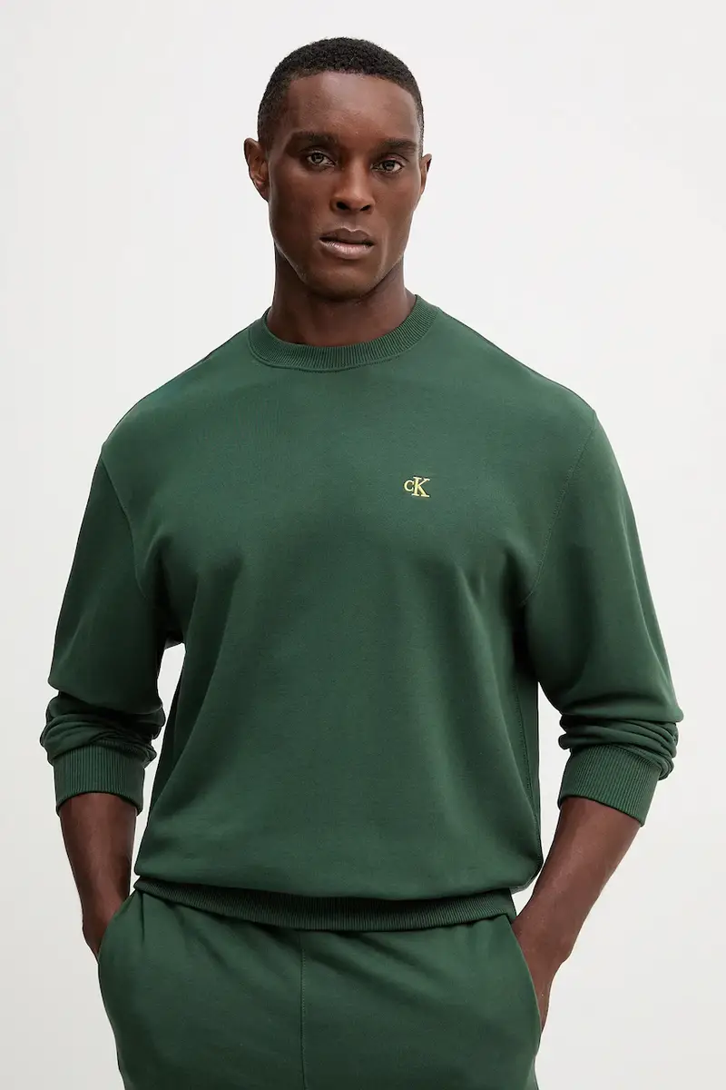 felpa in cotone uomo colore verde LV04RC296G