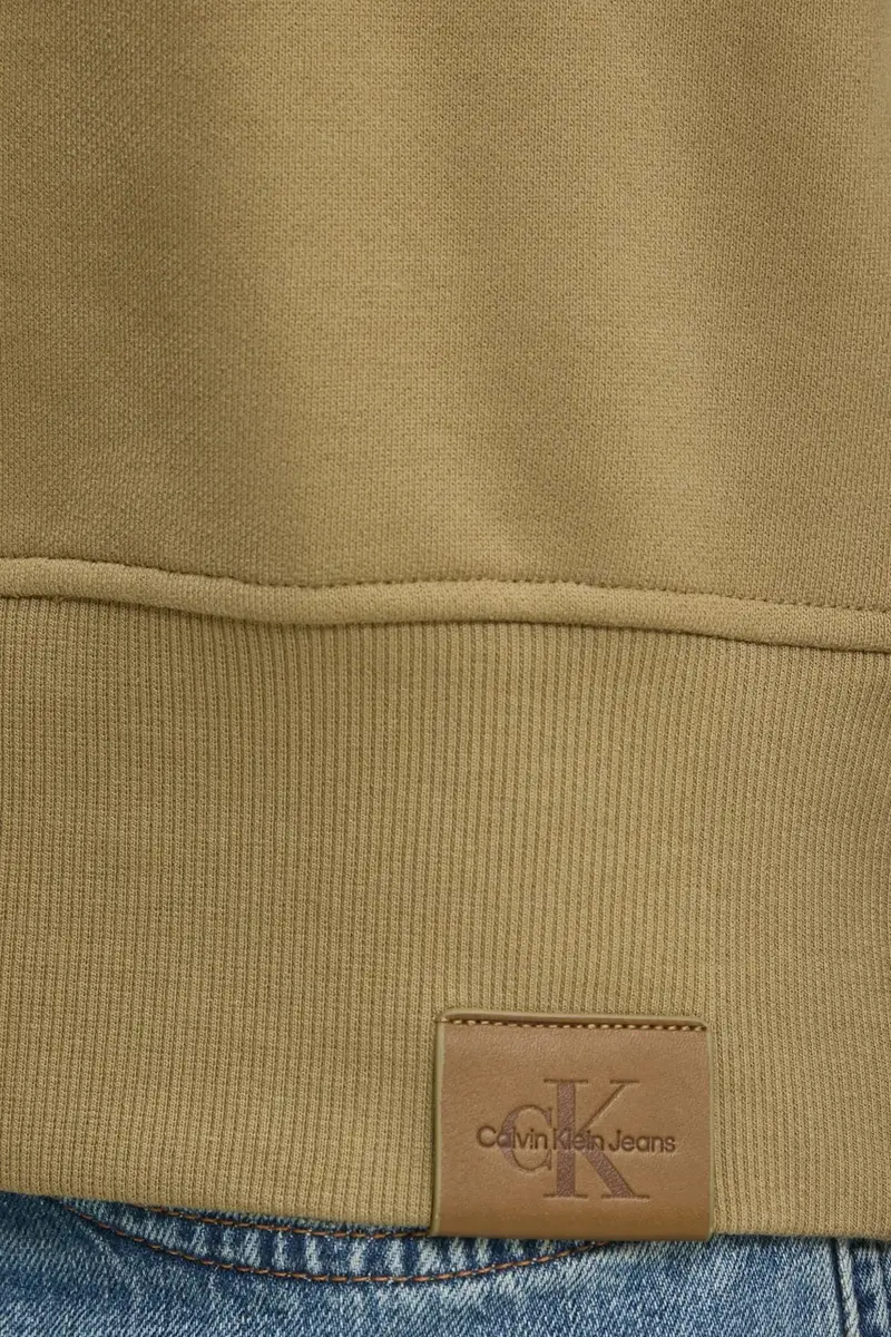 felpa in cotone uomo con cappuccio J30J326748 Verde miniatura 5