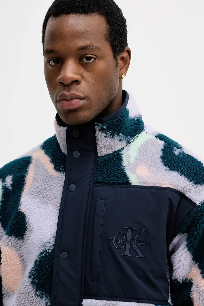 felpa in pile uomo colore blu navy LV04RD220G miniatura 4