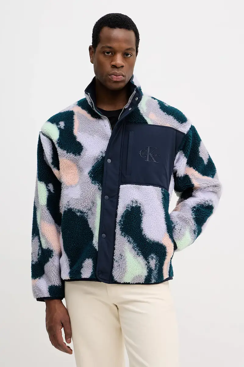 felpa in pile uomo colore blu navy LV04RD220G