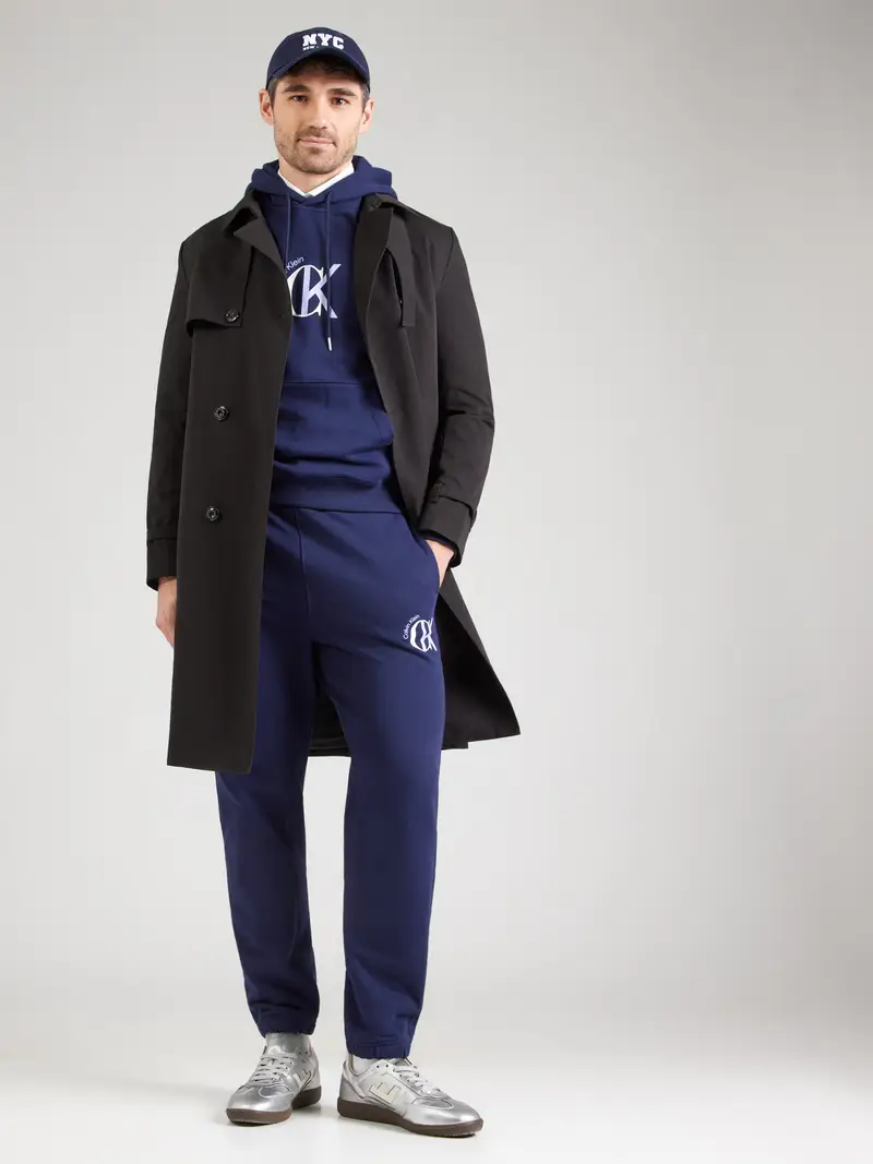 Felpa indaco / bianco miniatura 2