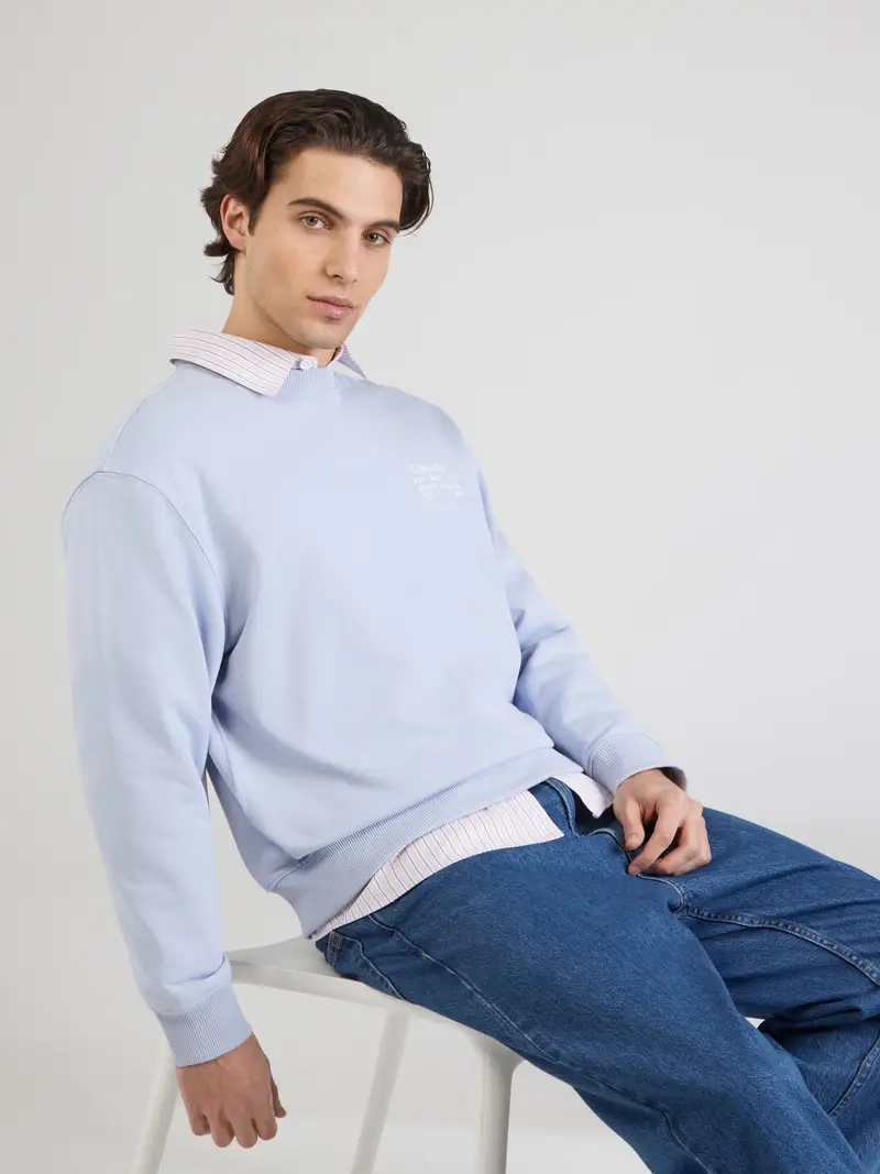 Felpa lilla pastello / bianco miniatura 2