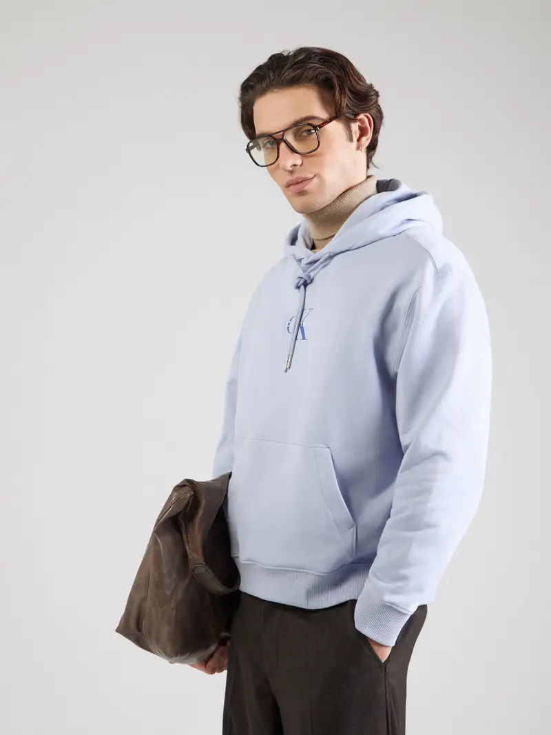 Felpa marino / blu chiaro / bianco miniatura 2