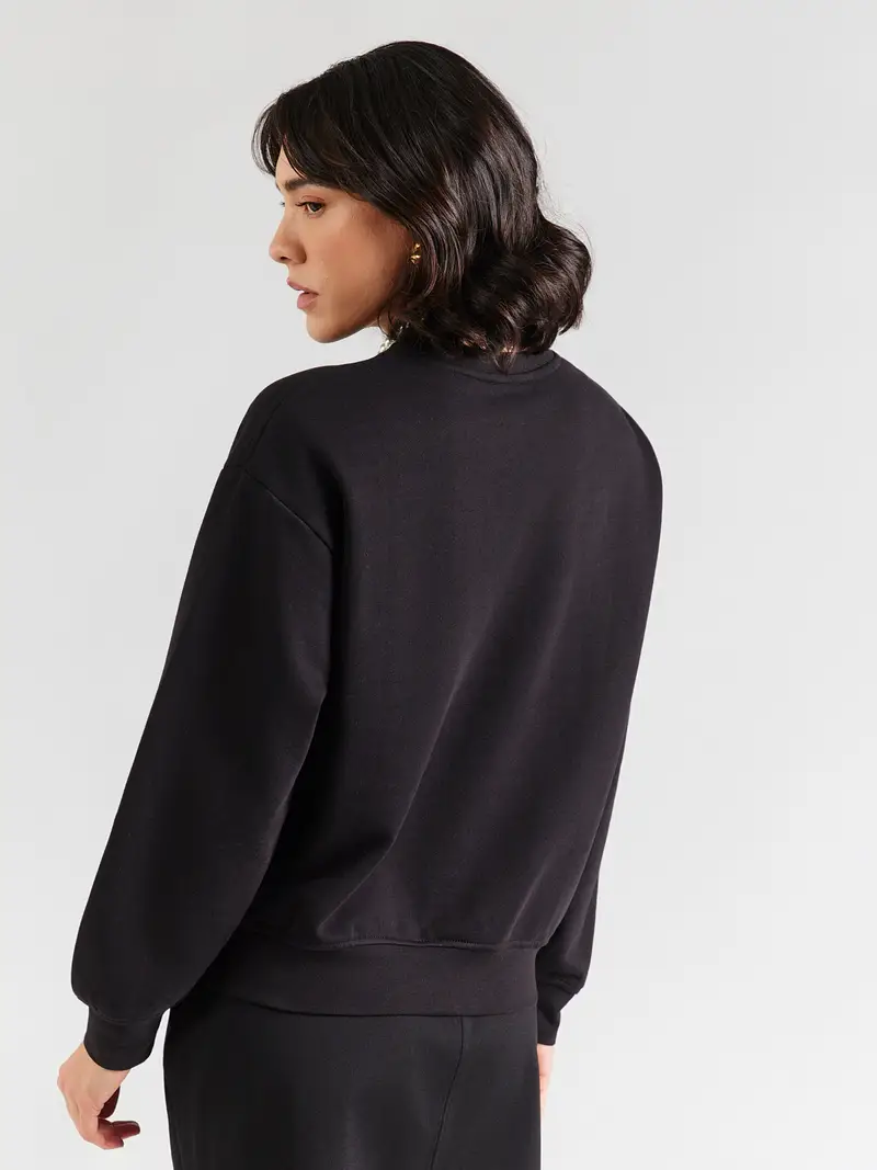 Felpa nero / bianco miniatura 2