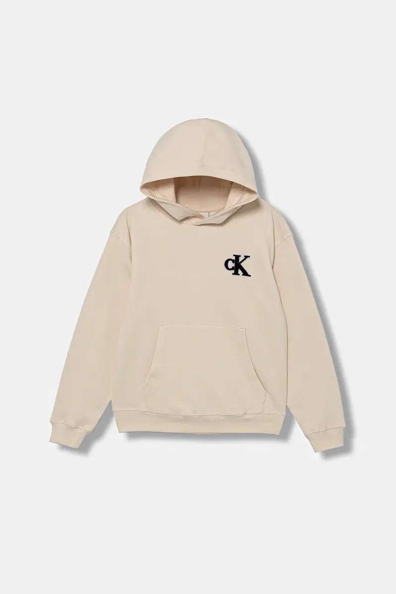felpa per bambini colore beige con cappuccio IB0IB02561