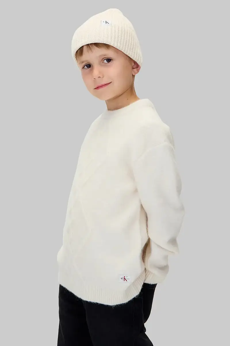 felpa per bambini colore beige IB0IB02586