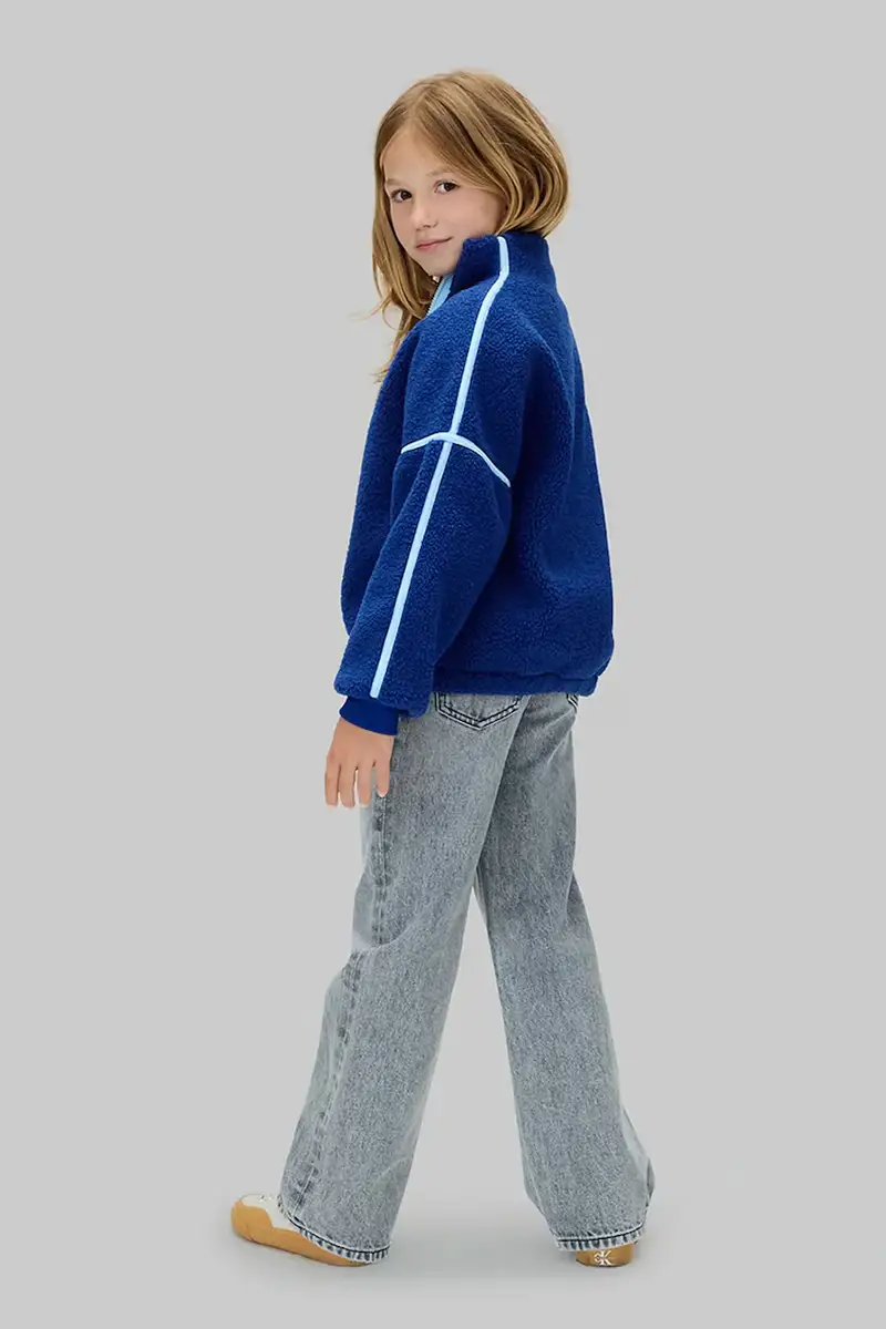 felpa per bambini colore blu navy IG0IG03019 miniatura 3