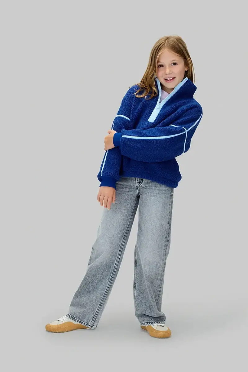 felpa per bambini colore blu navy IG0IG03019 miniatura 4