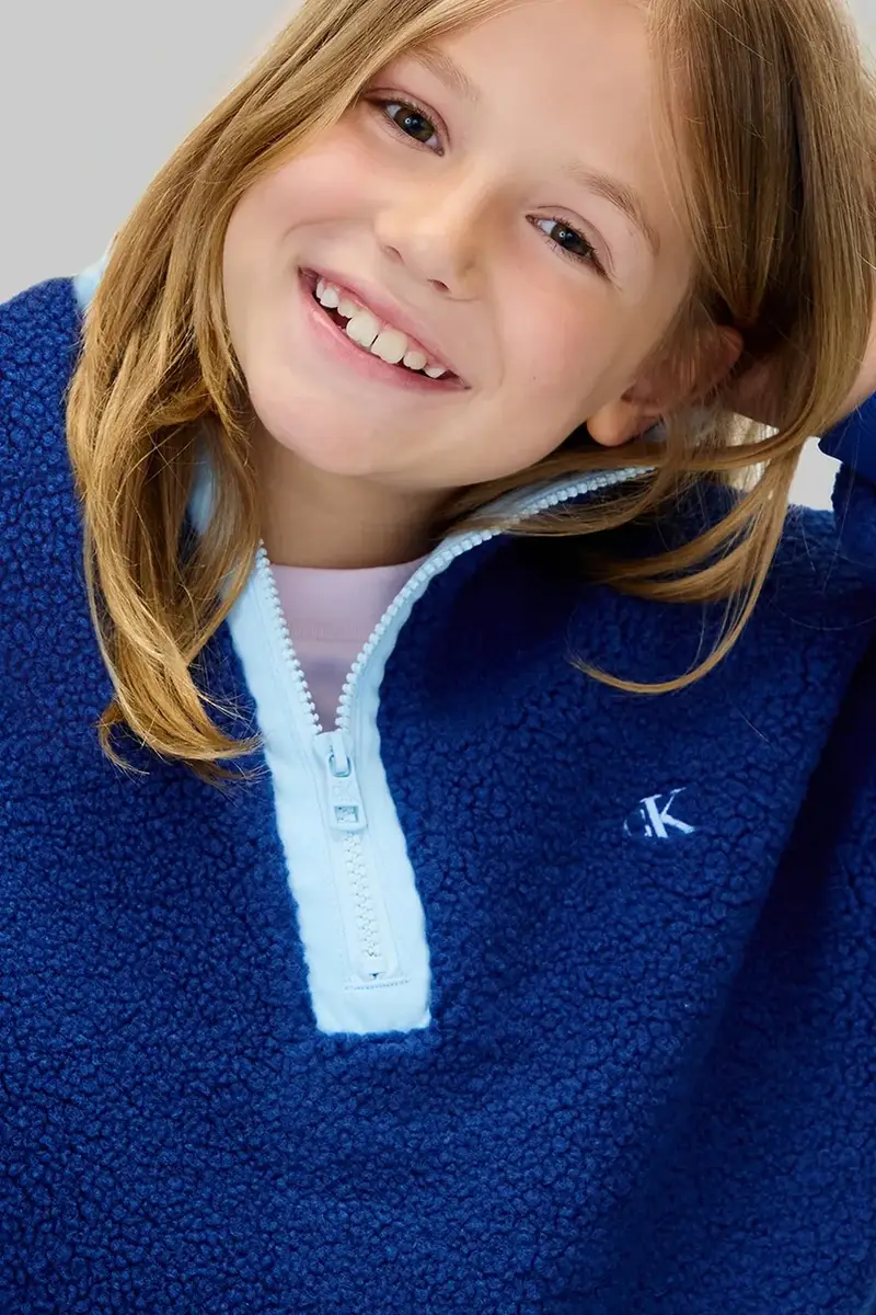 felpa per bambini colore blu navy IG0IG03019 miniatura 5