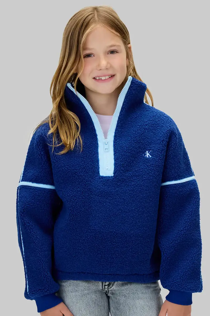 felpa per bambini colore blu navy IG0IG03019