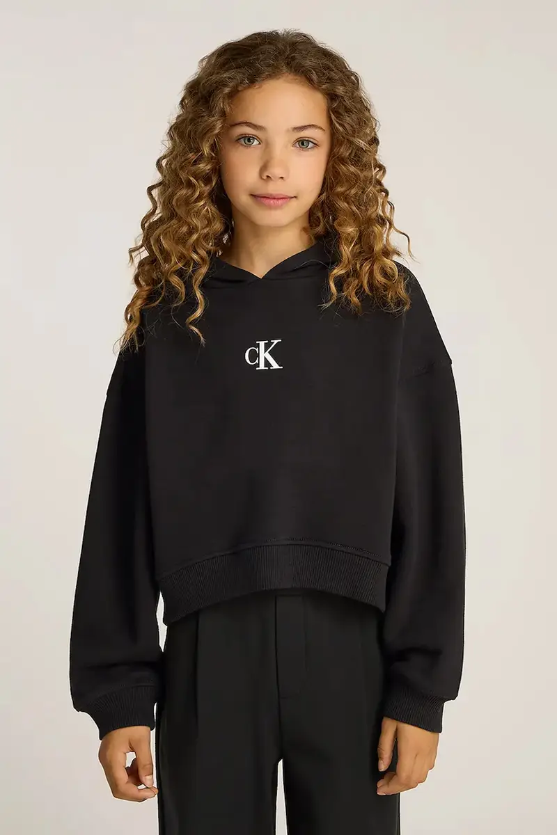 felpa per bambini colore nero con cappuccio IG0IG02755