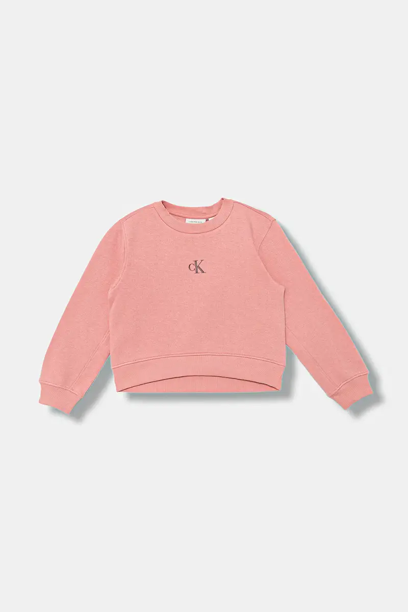 felpa per bambini colore rosa con applicazione IG0IG02639