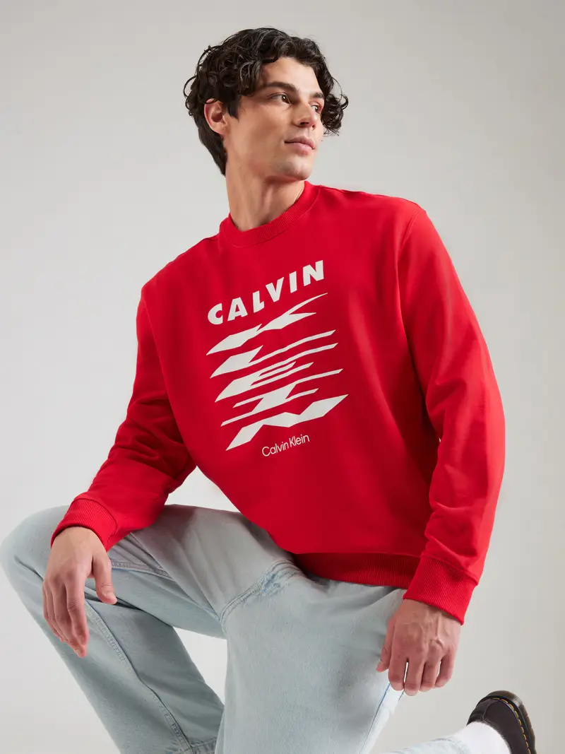 Felpa rosso / bianco miniatura 3