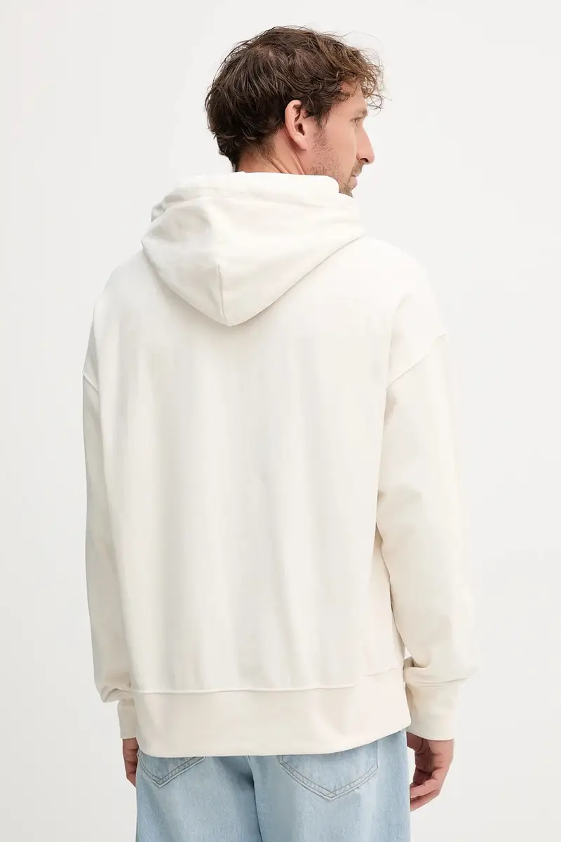 felpa uomo colore beige con cappuccio LV04RC278G miniatura 2