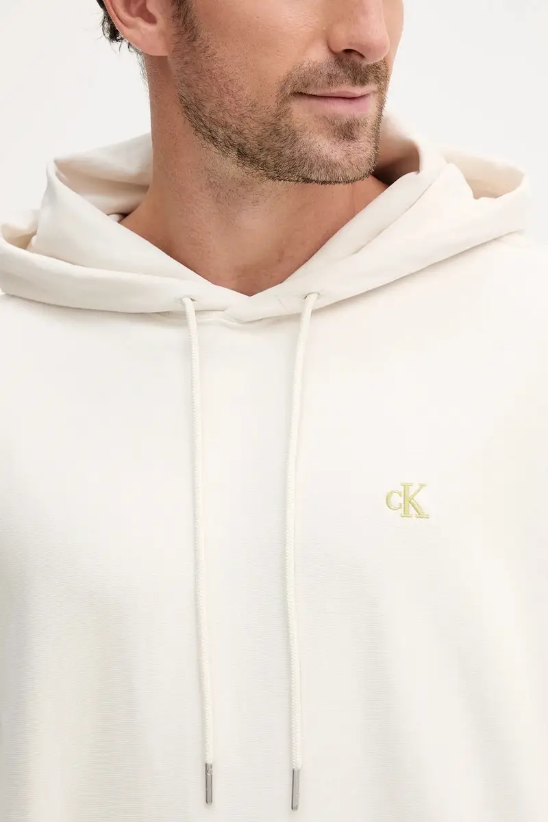 felpa uomo colore beige con cappuccio LV04RC278G miniatura 4