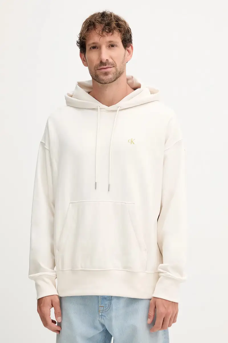 felpa uomo colore beige con cappuccio LV04RC278G