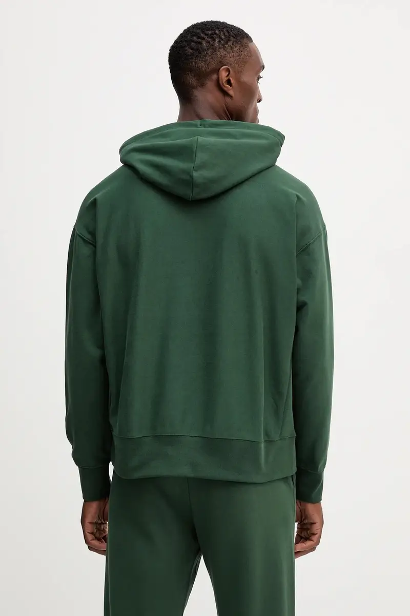 felpa uomo colore beige con cappuccio LV04RC278G Verde miniatura 3