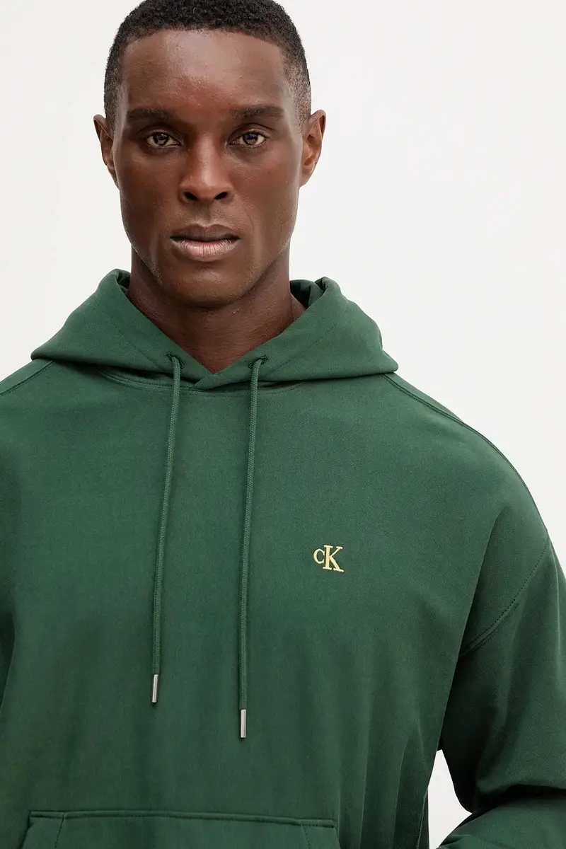 felpa uomo colore beige con cappuccio LV04RC278G Verde miniatura 4