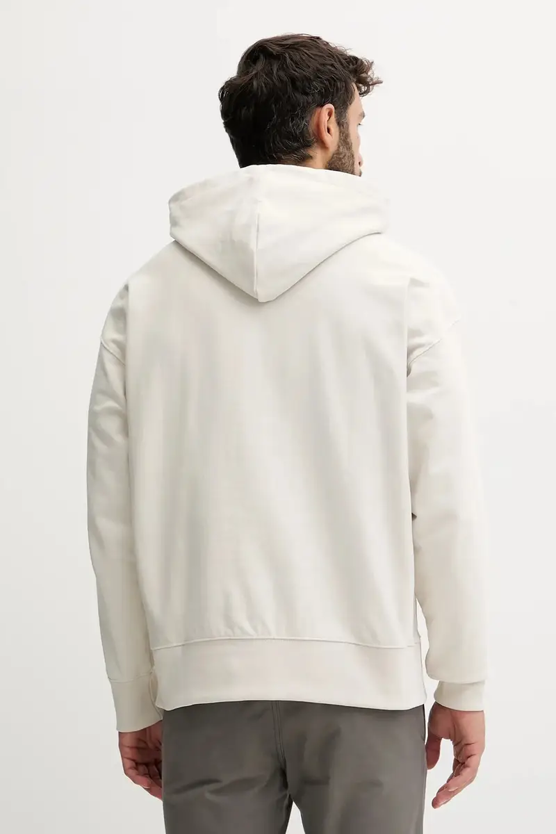 felpa uomo colore beige con cappuccio LV04RC281G miniatura 2