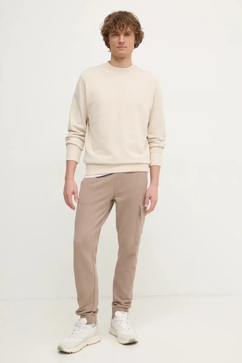 felpa uomo colore beige J30J327079 miniatura 3