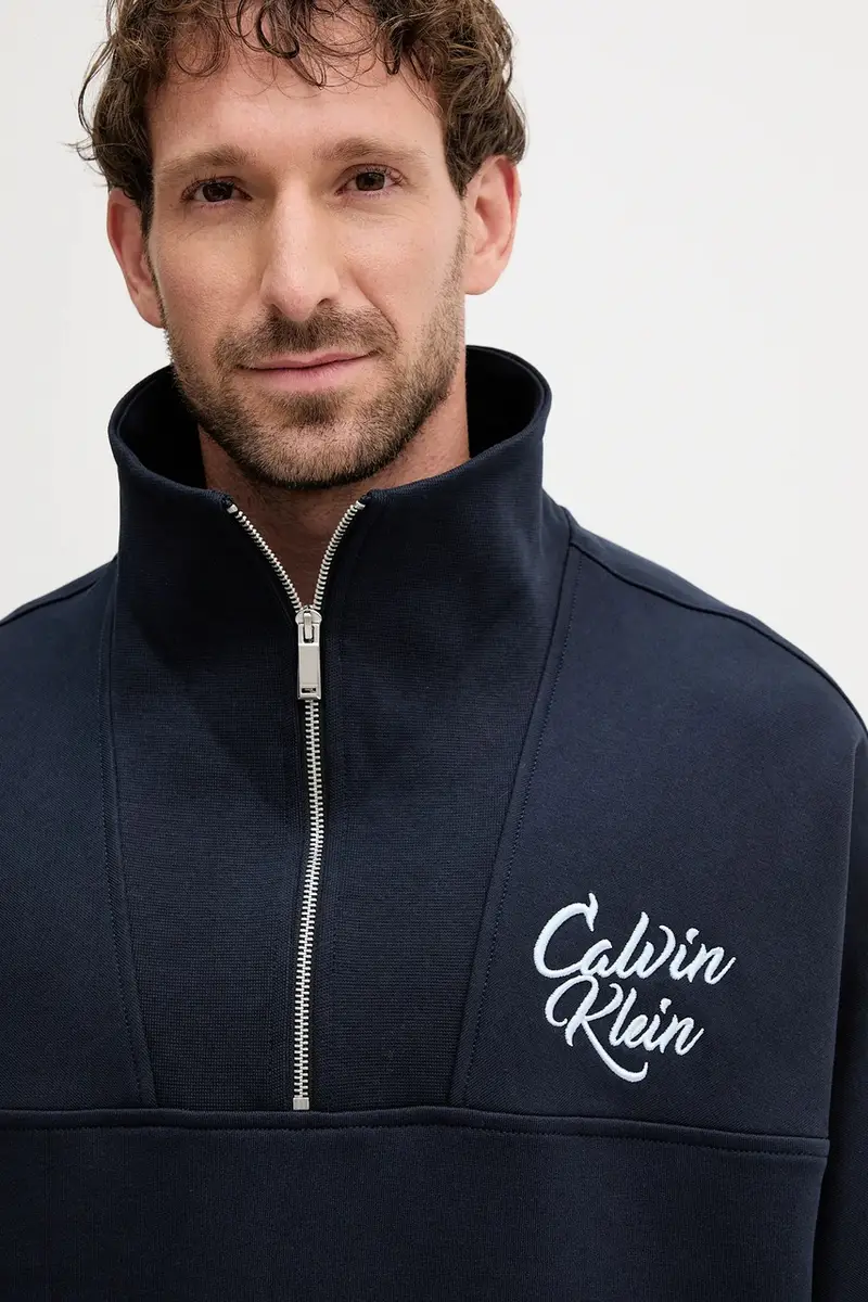 felpa uomo colore blu navy con applicazione LV04RD205G miniatura 4