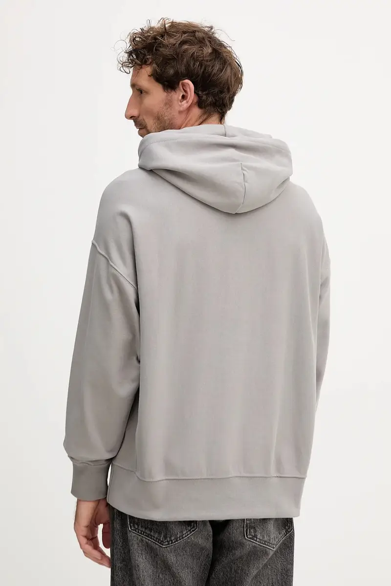 felpa uomo colore grigio con cappuccio LV04RC281G miniatura 2