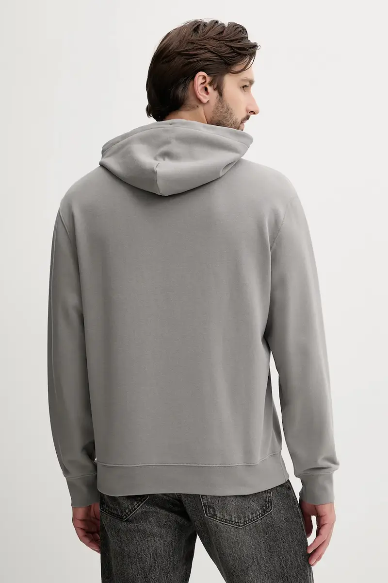 felpa uomo colore grigio con cappuccio LV04RC293G miniatura 2